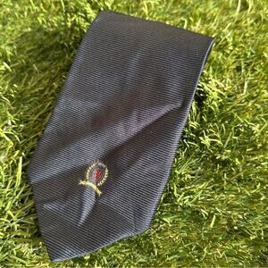 Vintage Tommy Hilfiger Crest Logo Classic Width Neck Tie USA Made Italian Silk
